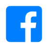 Le logo Facebook est un carré bleu avec un f blanc dessus.