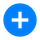 Un cercle bleu avec un signe plus blanc à l'intérieur.