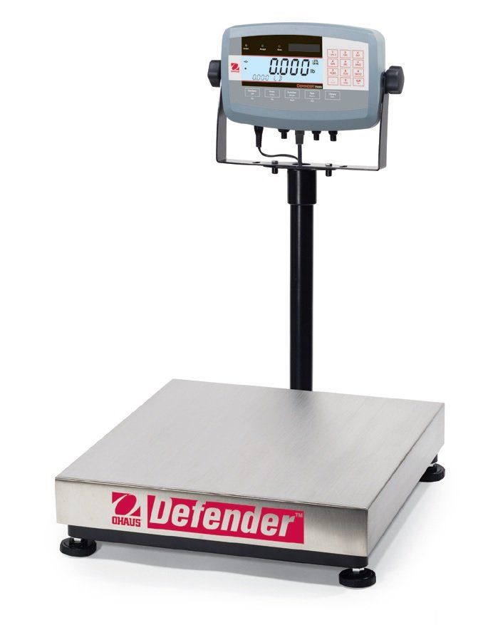 Balance Defender en acier inoxydable avec affichage numérique.
