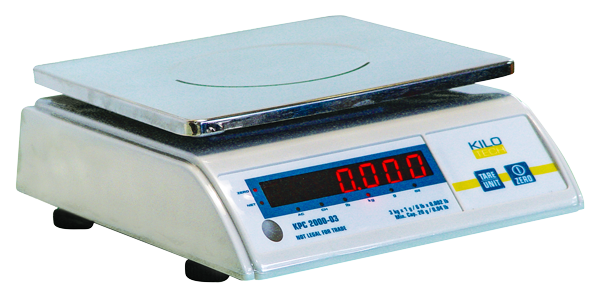 Balance numérique avec plateau en acier inoxydable et affichage LED indiquant « 0,000 ».