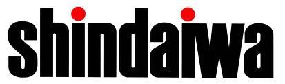 a black and red logo for shindaiwa on a white background .