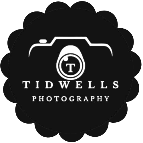 A black and white logo for tidwells photography