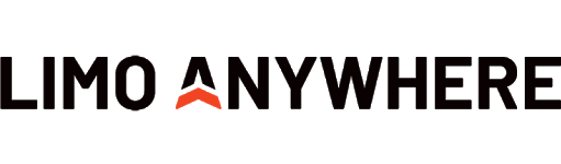 Limo Anywhere logo: Black text with orange arrow between "Limo" and "Anywhere."