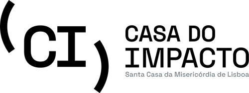Logotipo da CI Casa do Impacto em preto, com as palavras “CASA DO IMPACTO” ao lado.