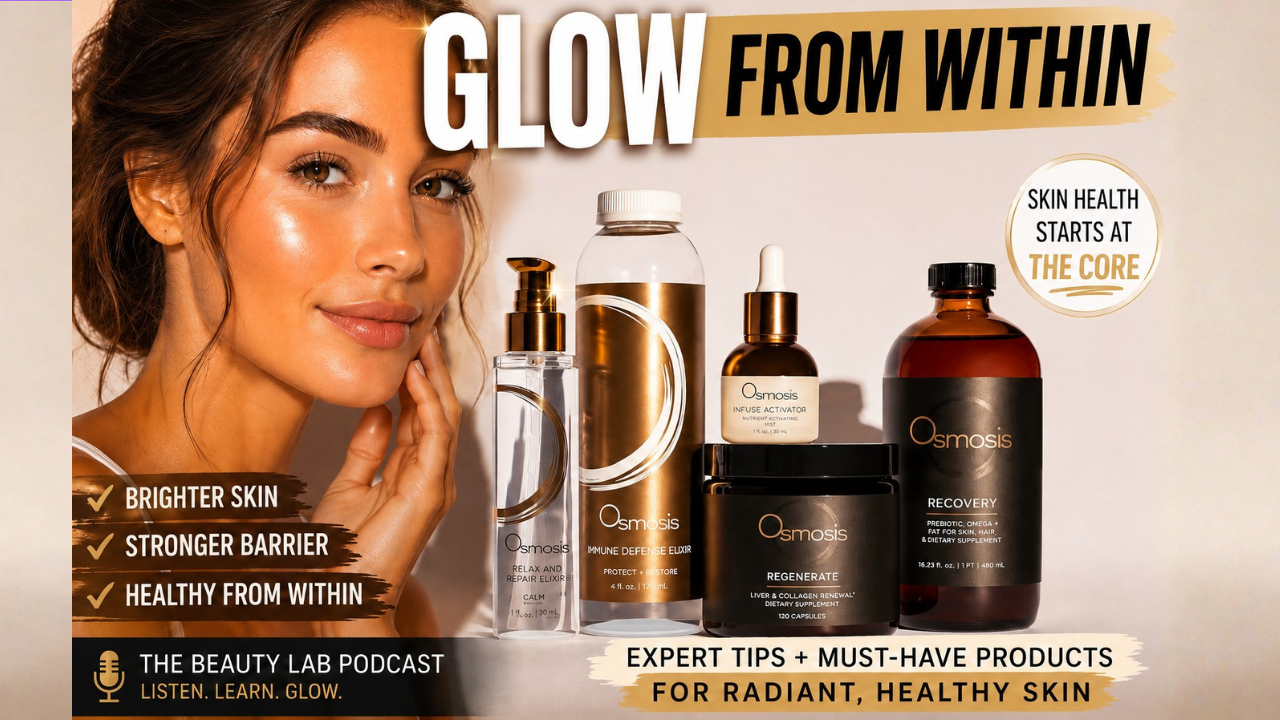 Woman with glowy skin by taking care of her skincare routine by Monina of Moderne Beauty