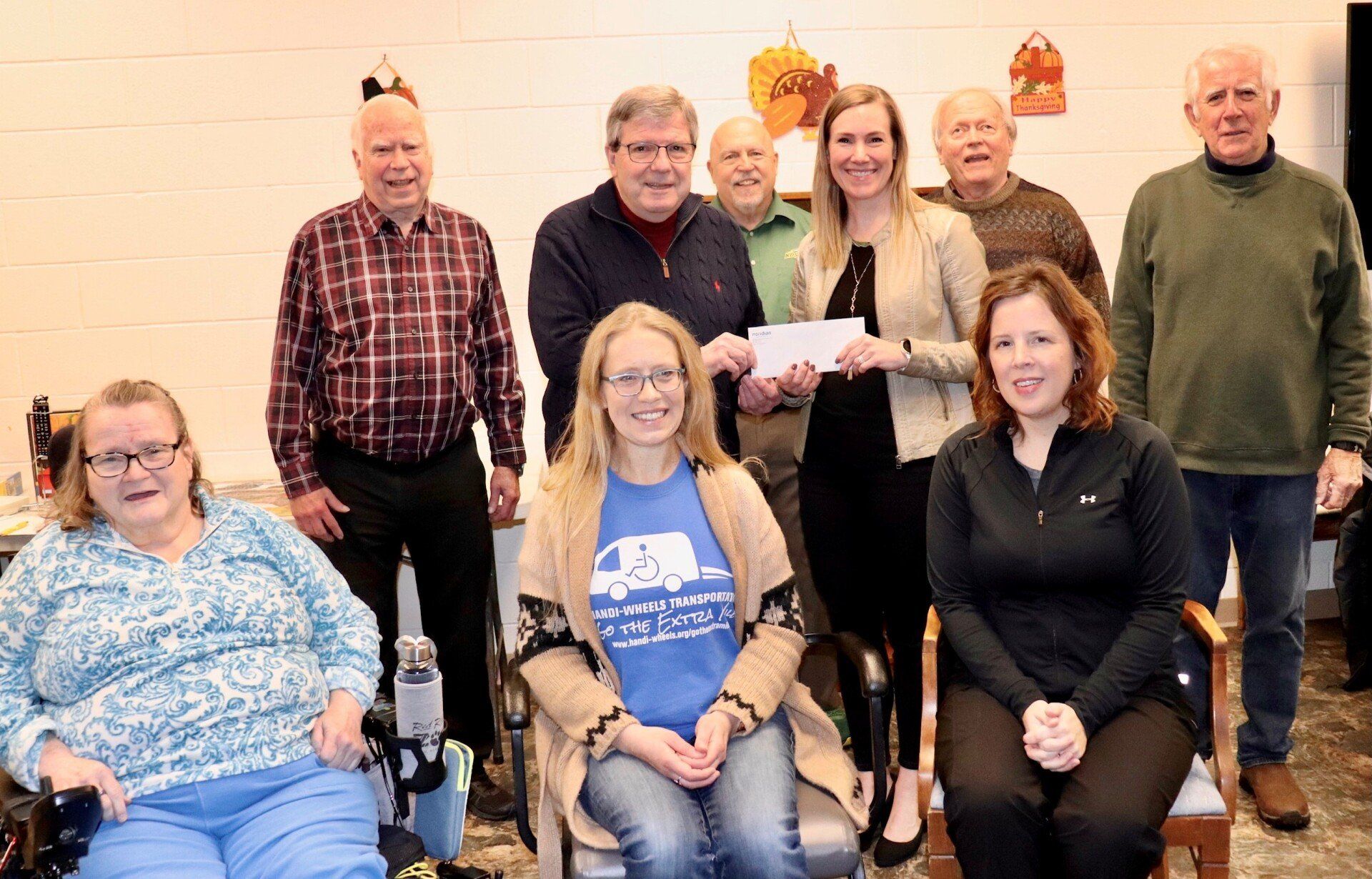 Noridian Healthcare Solutions check presentation to Handi-Wheels