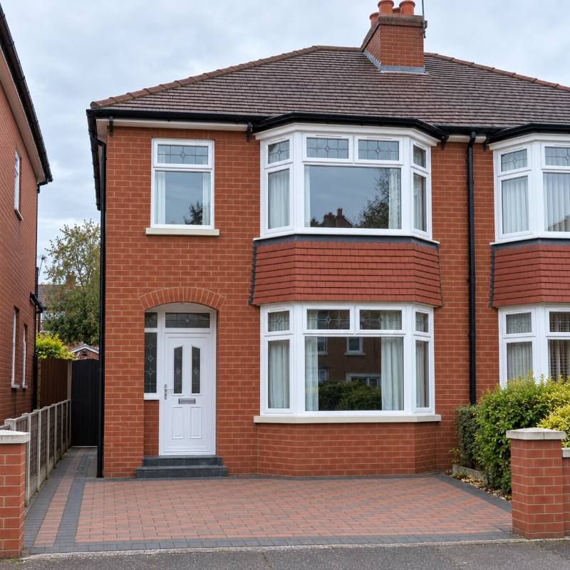 Semi-detached house, front elevation