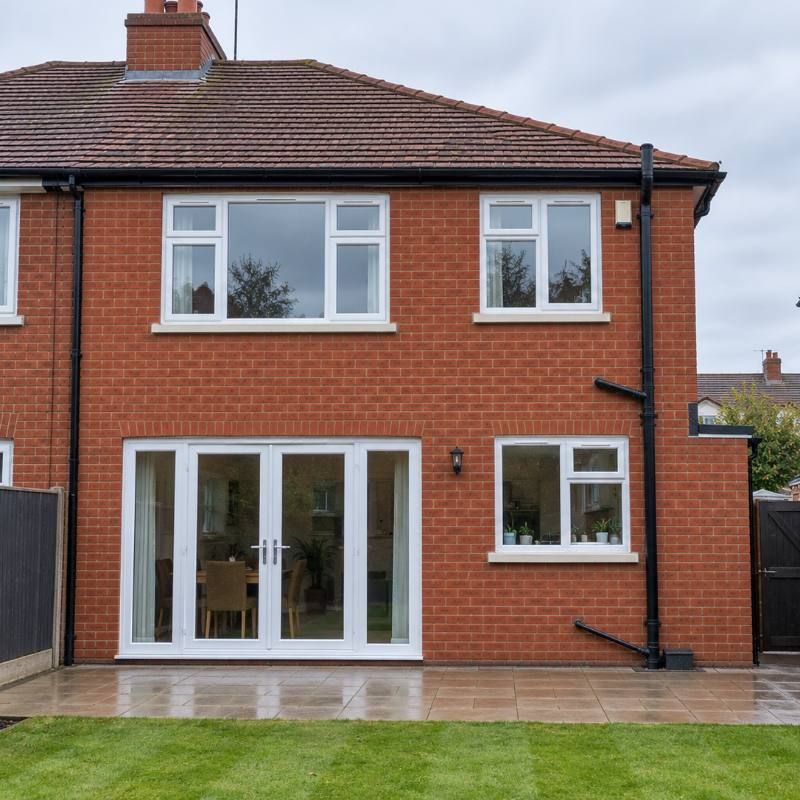 Semi-detached house, rear elevation
