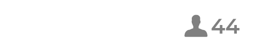 Gray user icon with the number 44 beside it.