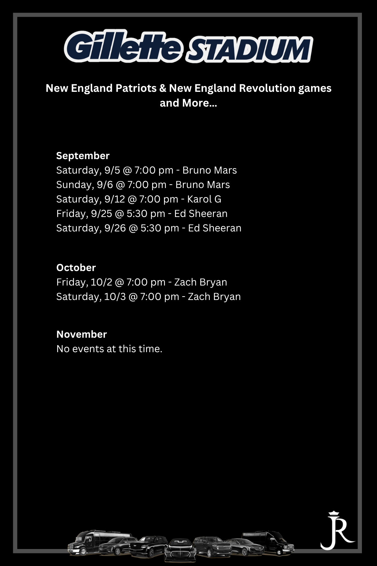 Gillette Stadium Events
