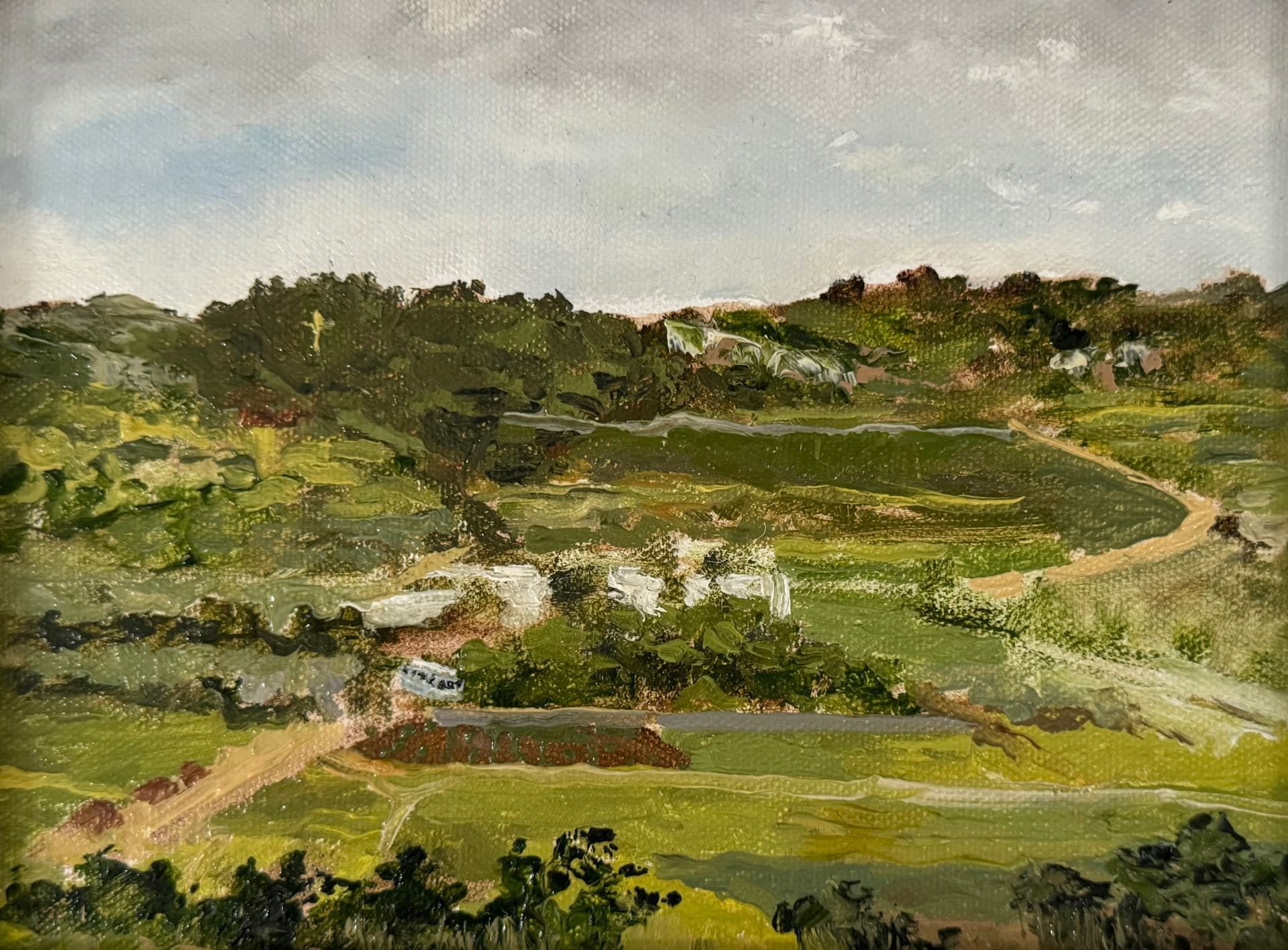 Xemxija, Malta, oil on canvas, 8 x 6, framed