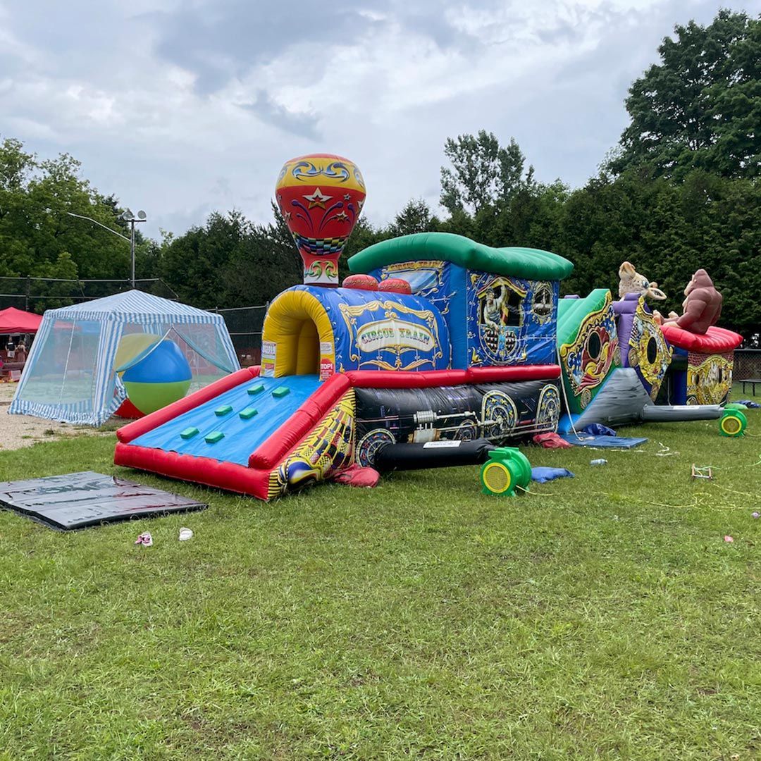 bouncy castles