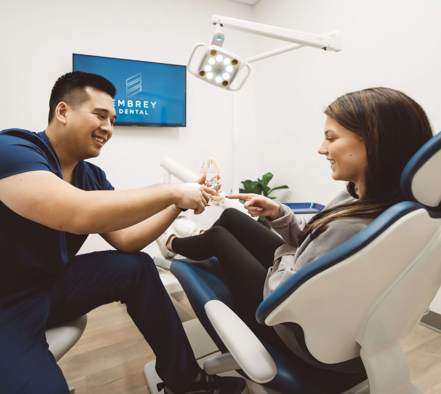 Dr. Lim doing a consult with a patient