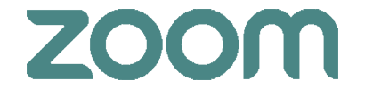 A close up of a zoom logo on a white background.