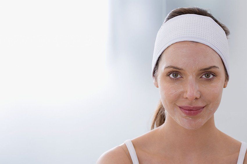 woman with chemical peel