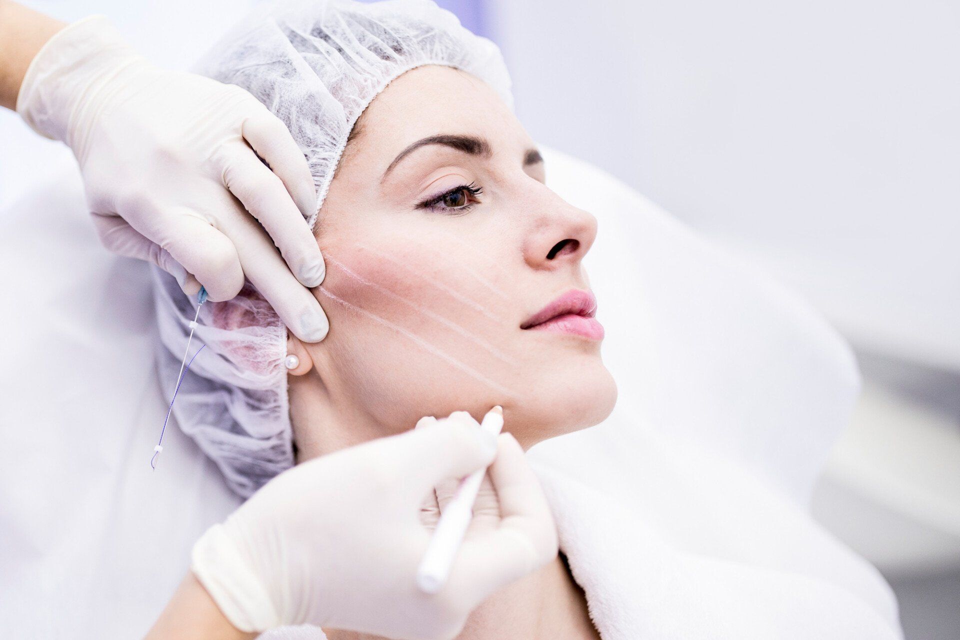 mature woman having Profhilo treatment