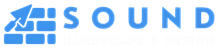 Blue SOUND logo with a brick-style “S” icon on a white background