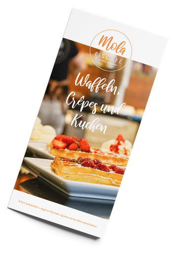 Waffel-,Crêpes- und Kuchenkarte Mockup