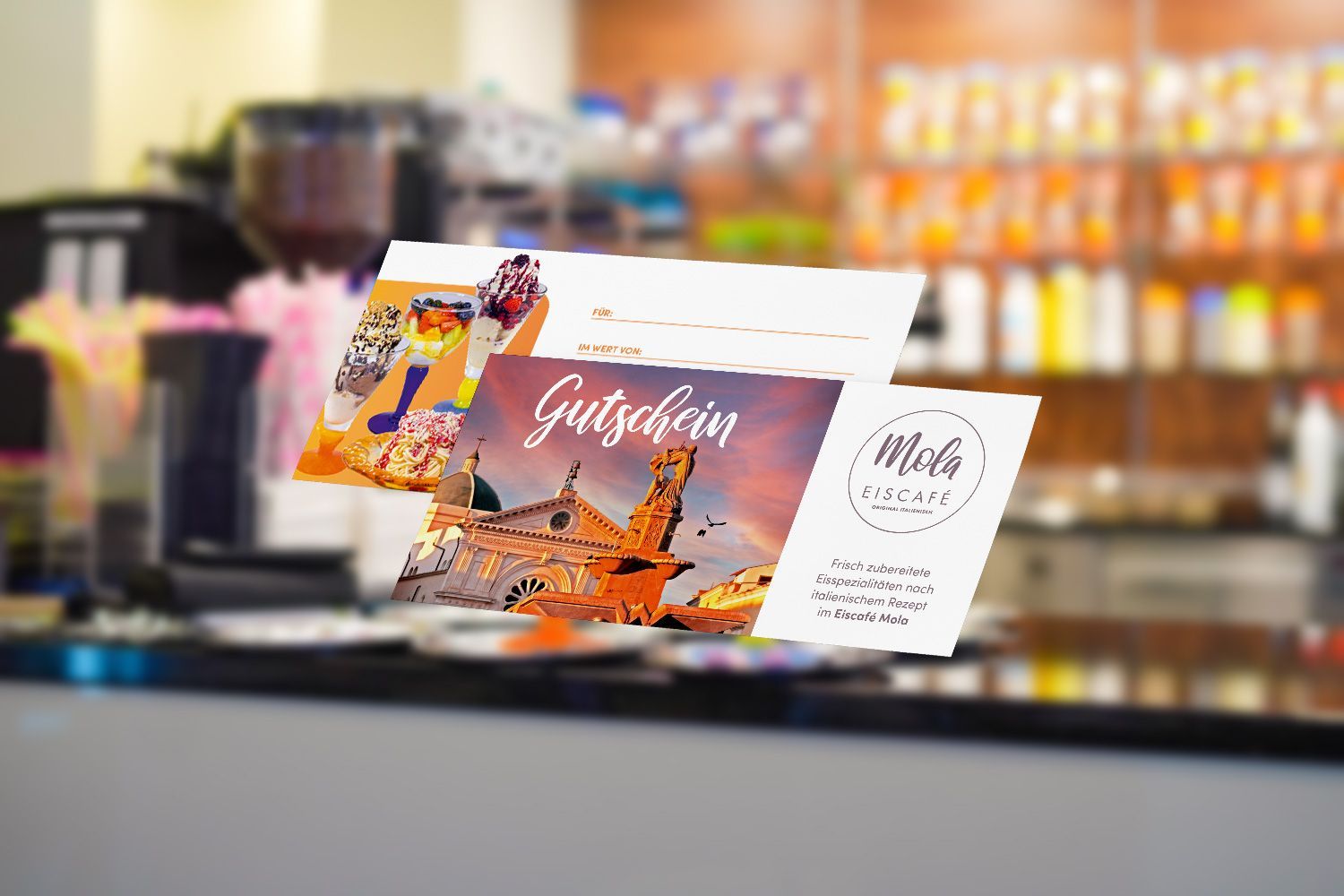 Gutschein bestellen - Eiscafé Mola