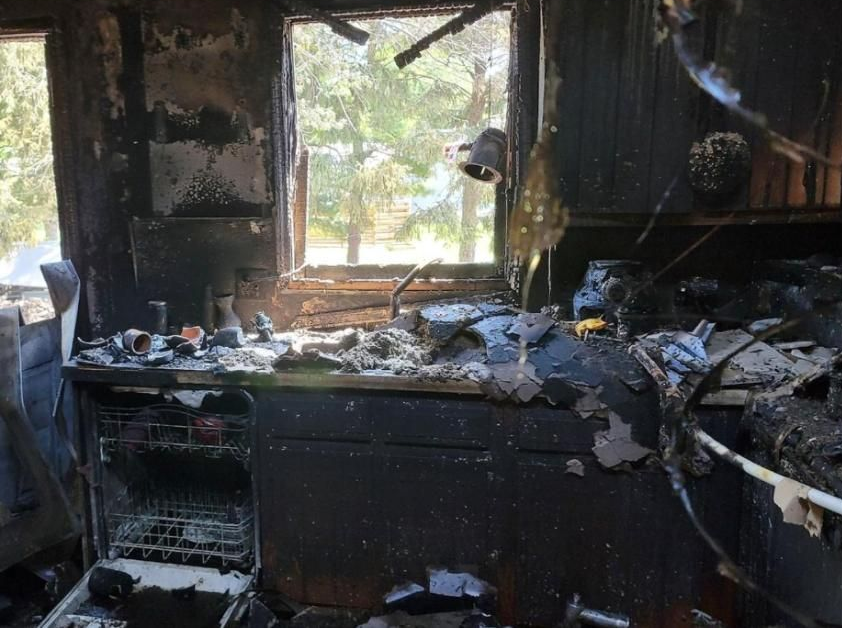 Fire-damaged kitchen before ClassONE restoration in Lebanon, PA