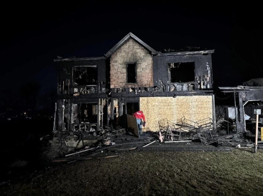House with fire and water damage before ClassONE restoration in York, PA