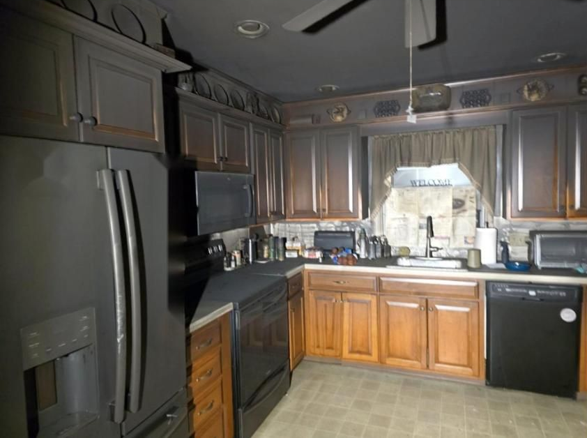 Smoke-damaged kitchen before ClassONE restoration in York, PA