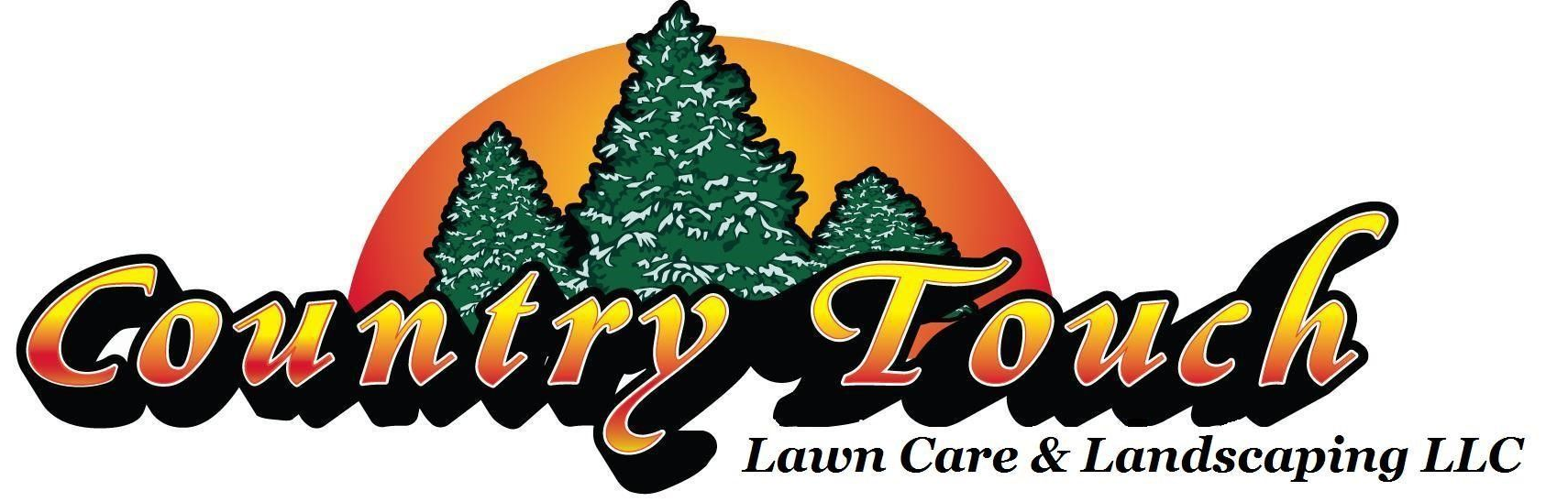 Country Touch Lemon Care & Landscaping LLC logo with trees and stylized orange text