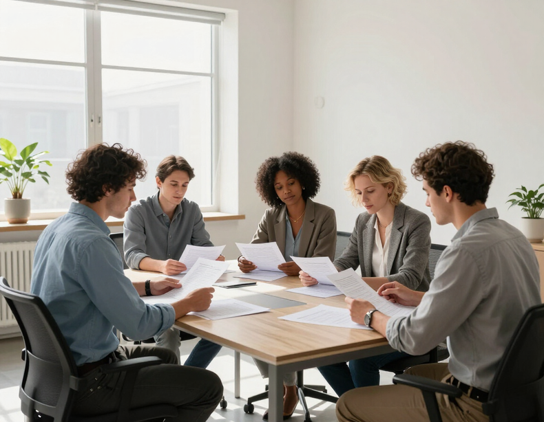 Nonprofit founders reviewing 501(c)(3) formation paperwork