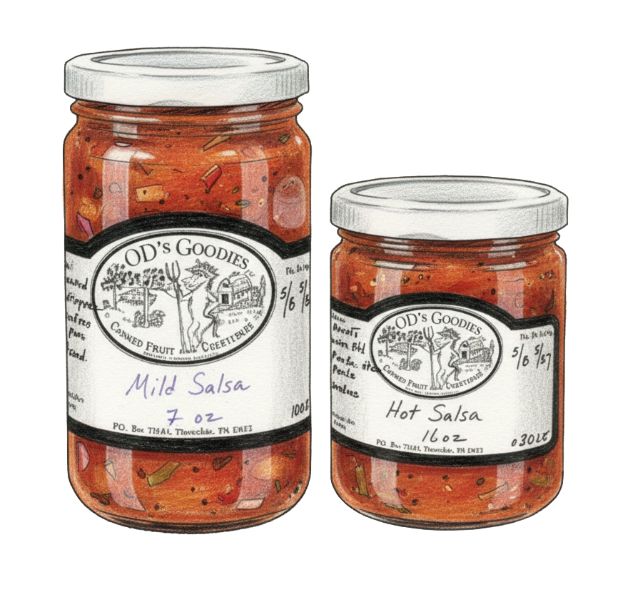 Two jars of salsa,