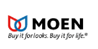 A moen logo that says buy it for looks buy it for life.