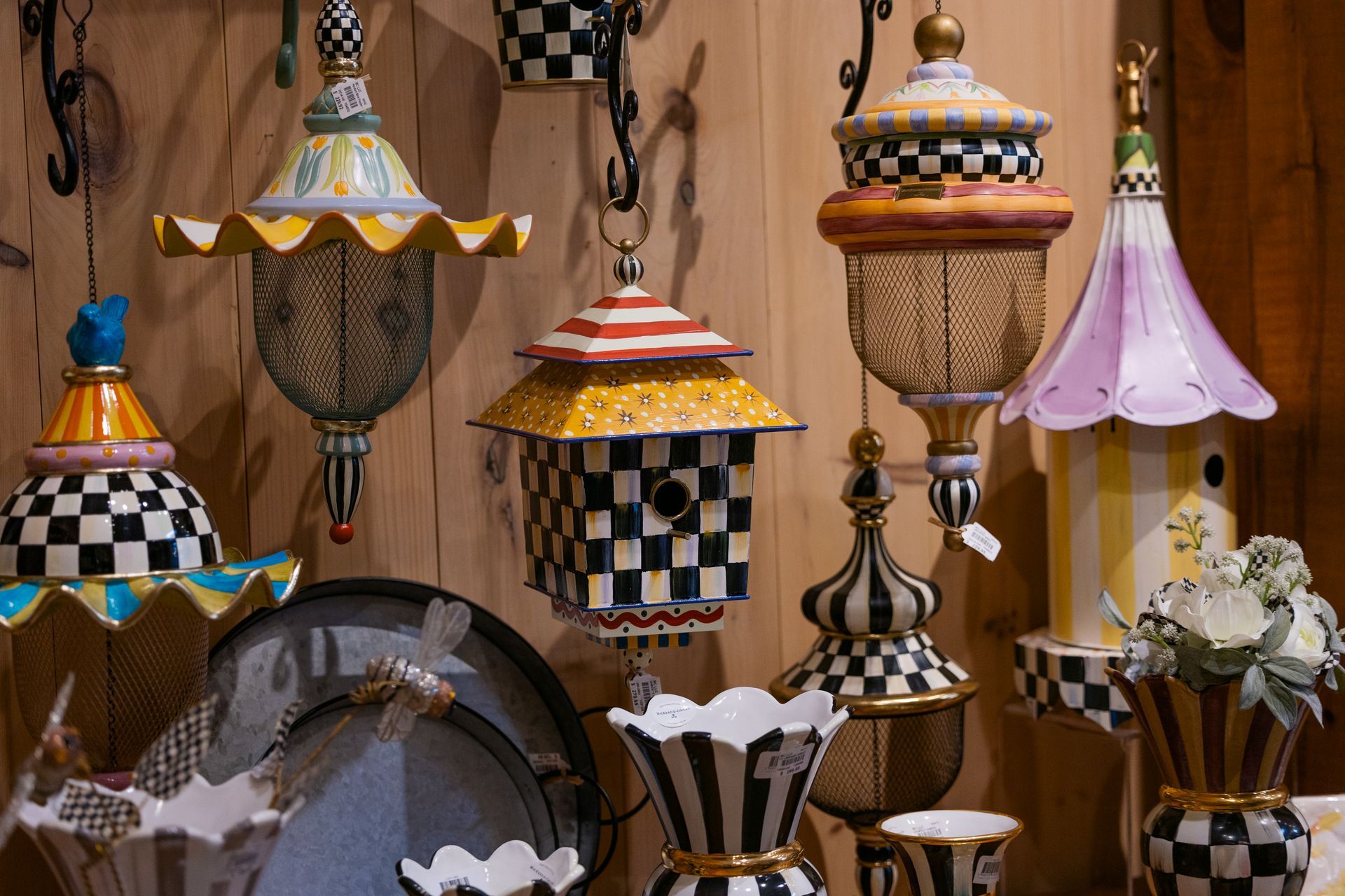 Curated gift and home decor display at The Shoppes in Middlebury, CT.