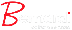 Logo Bernardi in rosso e grigio con la scritta “collezione casa” sotto il nome