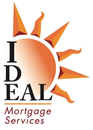 IDEAL Mortgage Services logo with orange sun graphic and black text