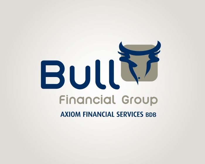 A logo for Bull Financial Group with a bull on it