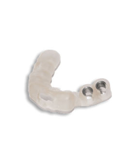 a close up of a dental implant surgical guide