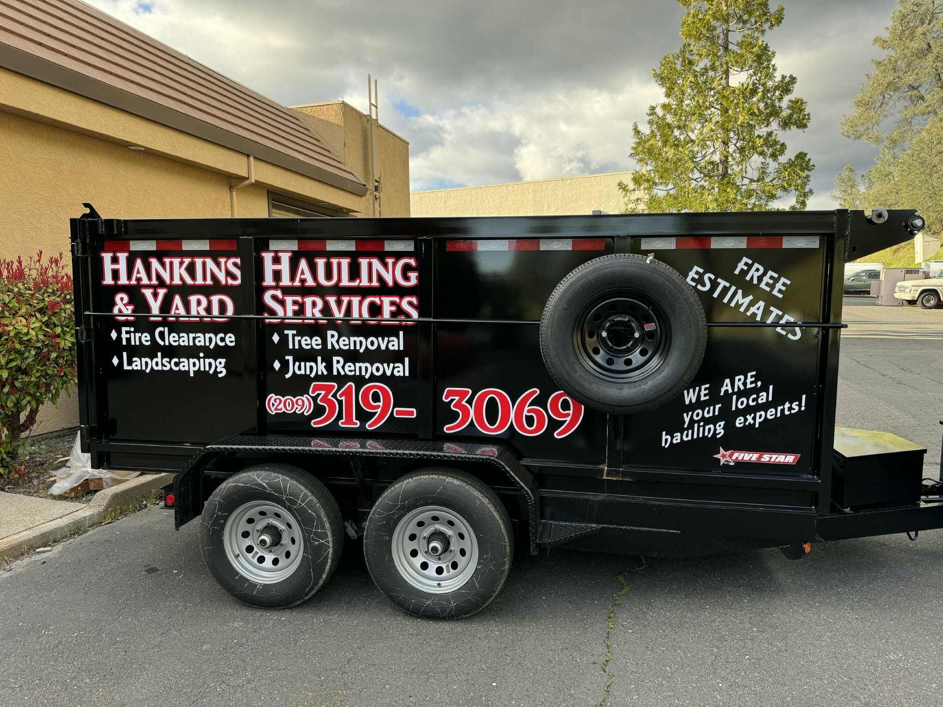 Black trailer with