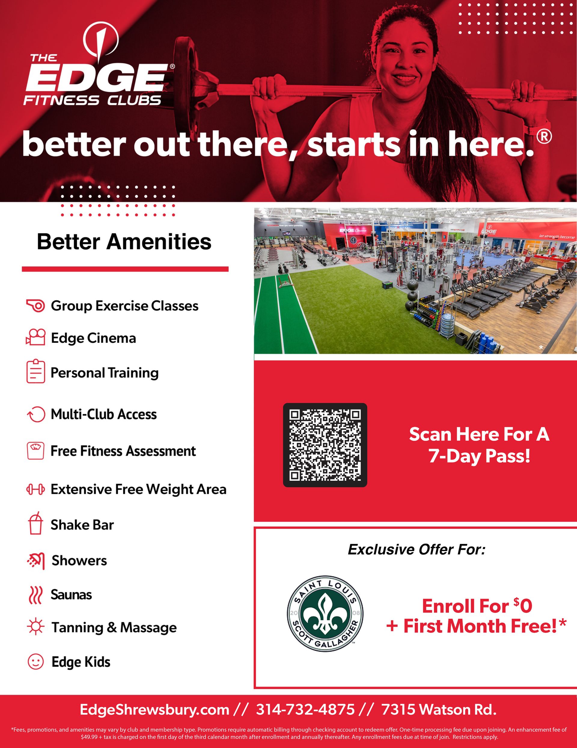 THE EDGE FITNESS CLUBS EXCLUSIVE OFFERS FOR SLSG FAMILIES