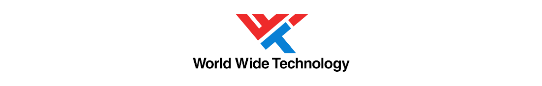 World Wide Technology logo with red and blue W icon above black text on white background