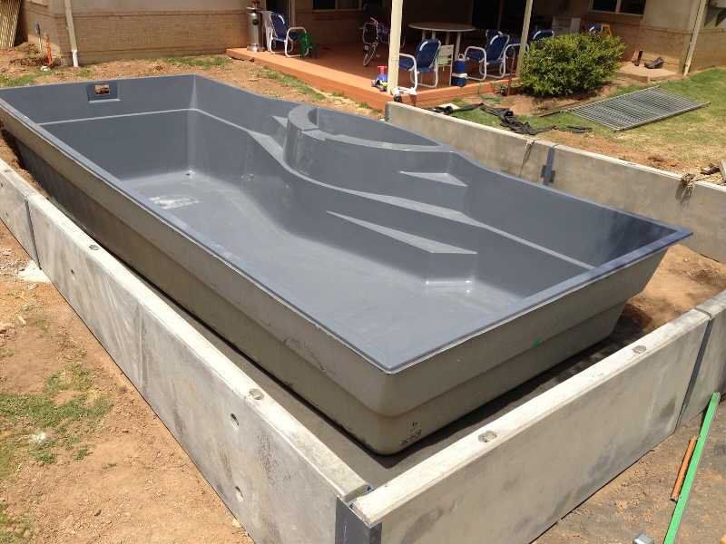 Pool Shell Lowered into Ground — Pool and Landscaping in Dubbo, NSW