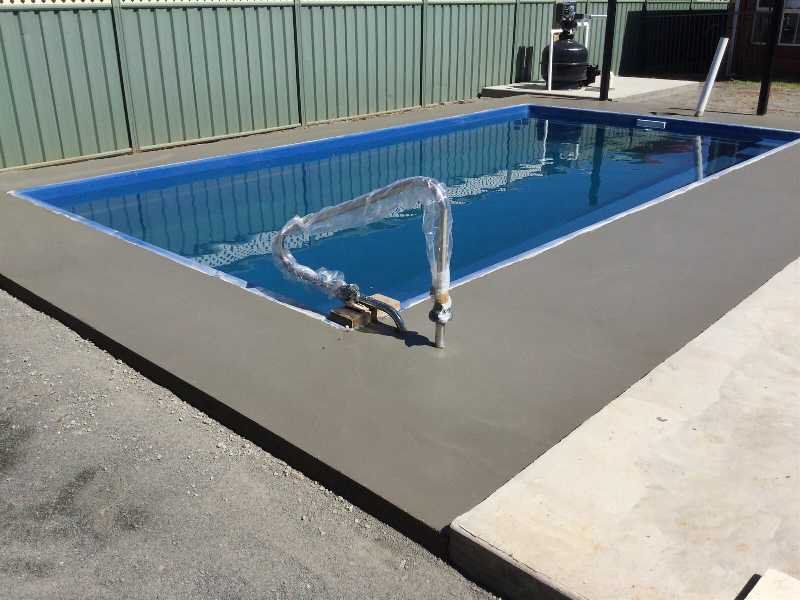 Small Swimming Pool With Handrail — Pool and Landscaping in Dubbo, NSW