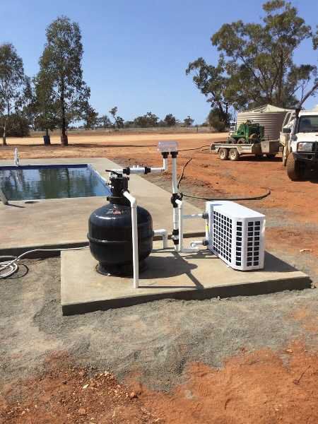 Water Heater Beside Pool — Pool and Landscaping in Dubbo, NSW