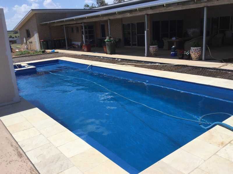 Blue Water in the Pool — Pool and Landscaping in Dubbo, NSW