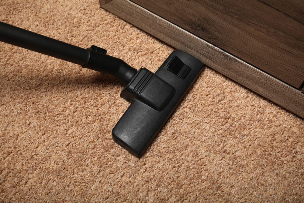 A Vacuum Cleaner is Being Used to Clean a Carpet — First Choice Cleaning Services in Wodonga, VIC