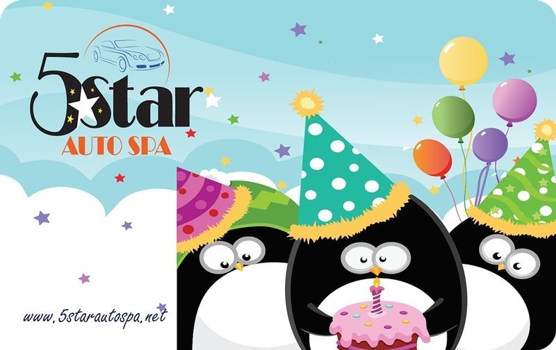5 Star Auto Spa Gift Cards