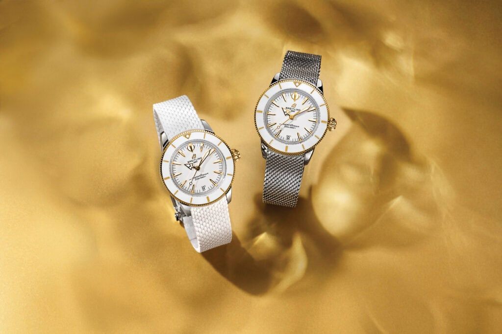 Breitling Superocean Heritage 36 yellow gold lifestyle image