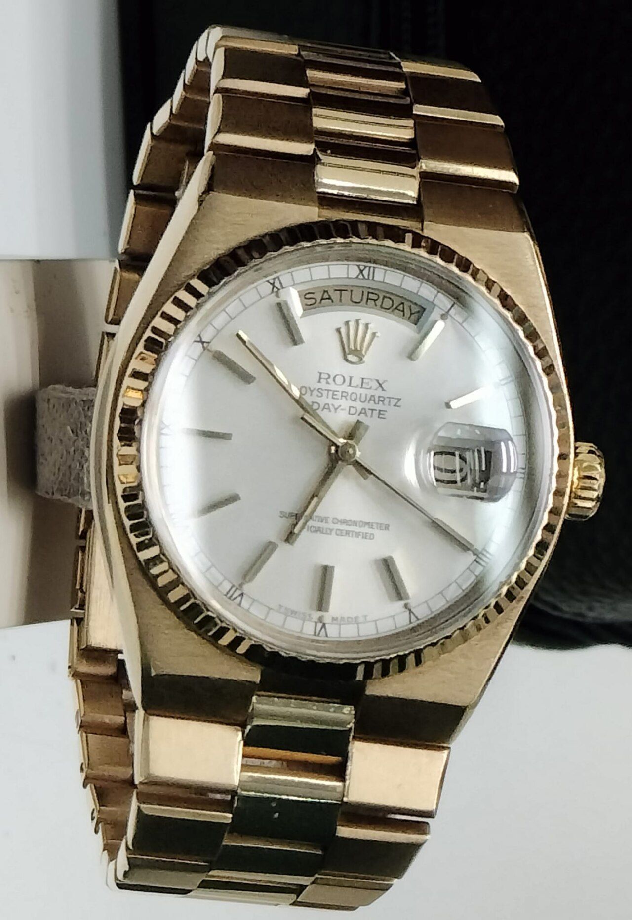 Yellow gold Rolex Oysterquartz Day-Date