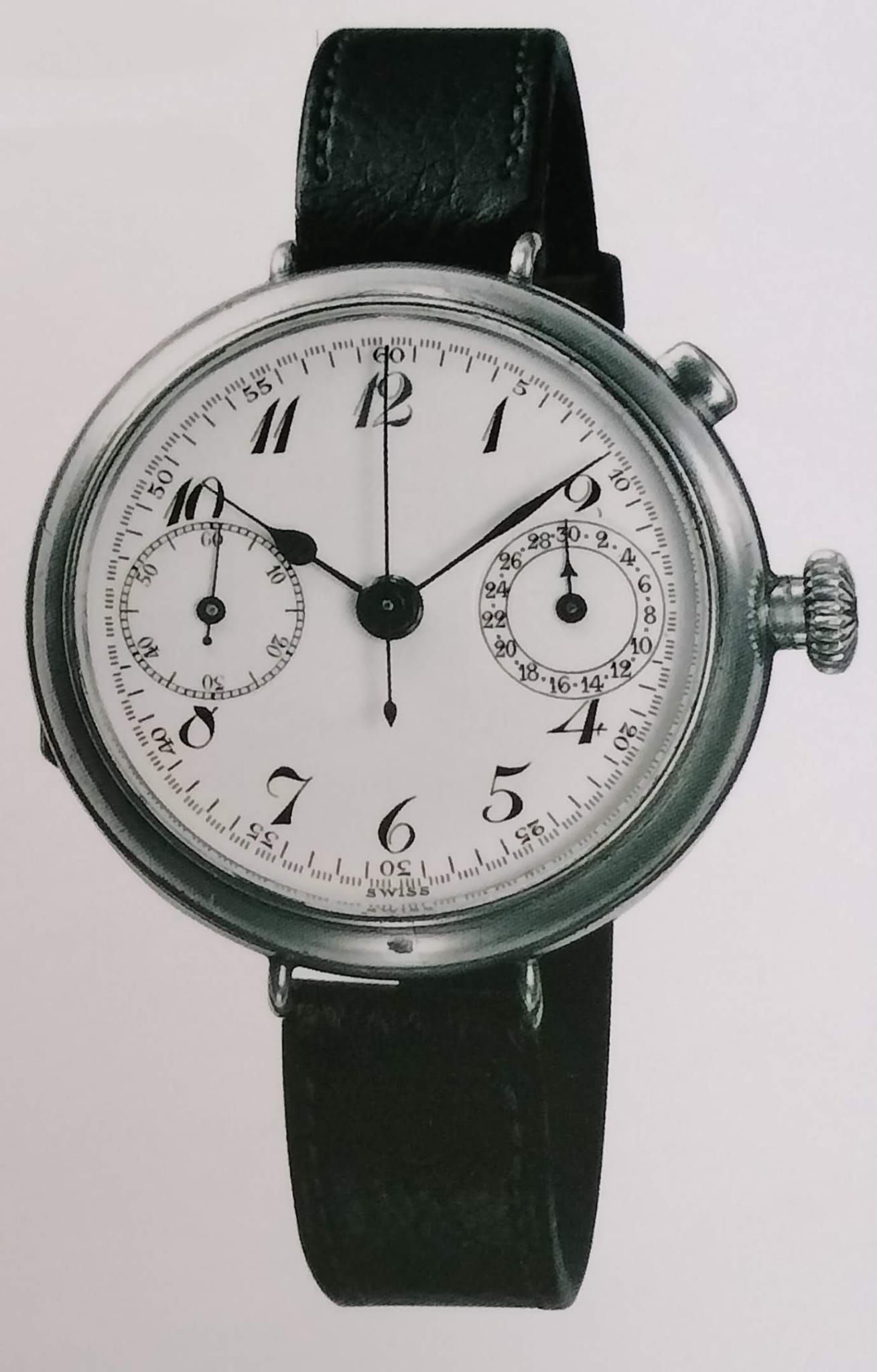 Antique Breitling single-push chronograph — vintage wristwatch