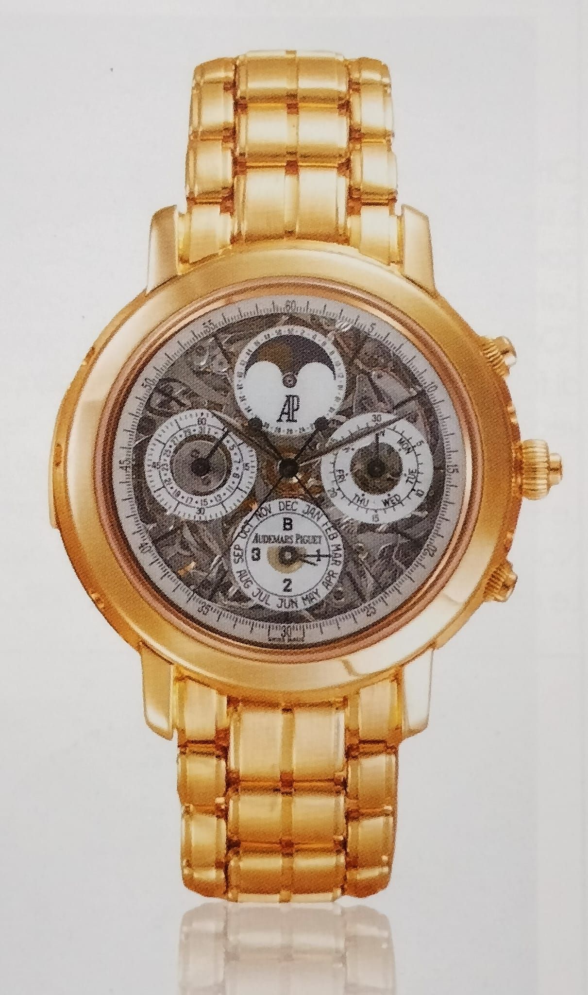 Audemars Piguet Jules Audemars chronograph, perpetual calendar and minute repeater, skeletonised dial