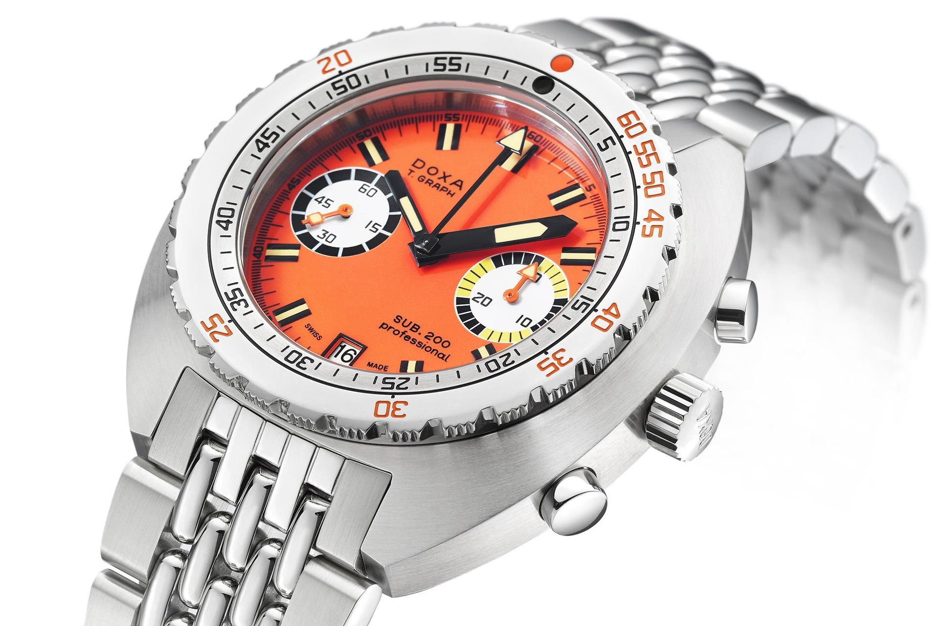 Doxa SUB 200 T.Graph 1969 dive chronograph orange Professional