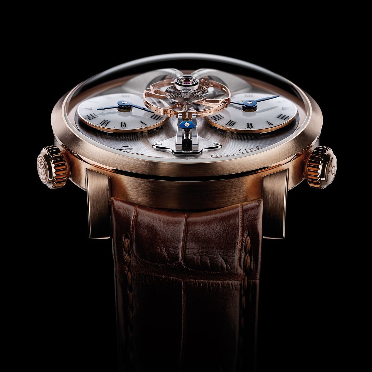 MB&F Legacy Machine No.1 (LM1) dual time watch with suspended balance wheel